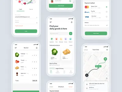 Grocery Delivery App app app design app concept app design app ui design delivery app design grocery app grocery delivery app grocery online grocery shop imran ios app minimal app mobile app ux