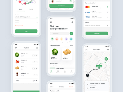 Grocery Delivery App app app design app concept app design app ui design delivery app design grocery app grocery delivery app grocery online grocery shop imran ios app minimal app mobile app ux