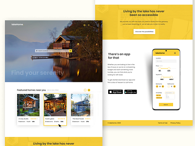 Lake Real Estate desktop lake mobile mobile app real estate ui website