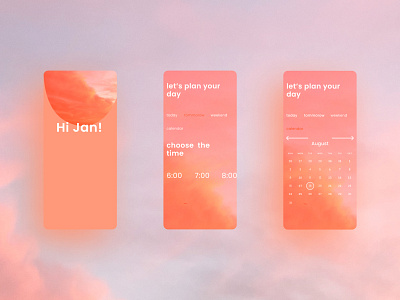 Planner App app design flat minimal mobile app mobile ui simple clean interface ui