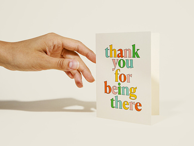 Thank You For Being There Greeting Card empathy encouragement greeting card sincerity stationery support thank you typography