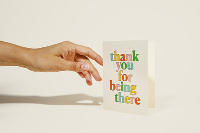 Thank You For Being There Greeting Card empathy encouragement greeting card sincerity stationery support thank you typography