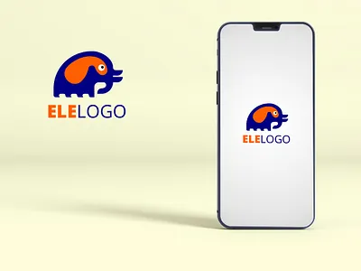 Ele Logo animal apps color elephant logo wild
