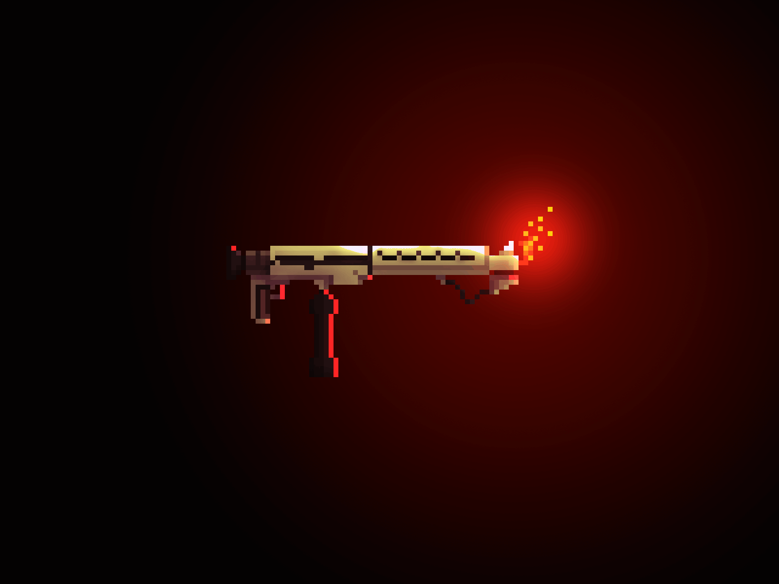Flamethrower (Resident Evil 2) [Pixel Art] animated animation flame thower flamethrower gaming gif gun nintendo pixel pixel art pixel gun pixelart re2 resident evil resident evil 2 sony