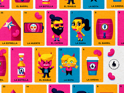 La Loteria Moderna battery beer beer art beer branding branding cmyk coffee coffee shop design economy icons illustration inkbyteatwork loteria lotery mexican modern politics star vector