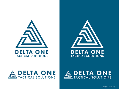 DELTA ONE TACTICAL SOLUTIONS branding corporate delta design firearms icon identity logo logomark mark minimal minimalist symbol tactical typography vector