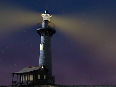 The Lighthouse 3d 3dartist 3dmodeling art house light maya