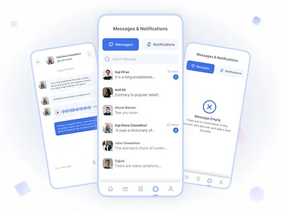 Messages Inbox Exploration || E-Learning App UI Design android design app design app designer app ui design e learning e learning app design inbox design message message app design messenger app messenger app design mobile app mobile app design product design ui ui design ui exploration ui ux design uiux ux design
