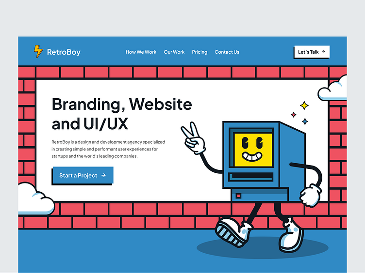 💻 RetroBoy - Creative Agency Landing Page by Alvian Teddy Cahya