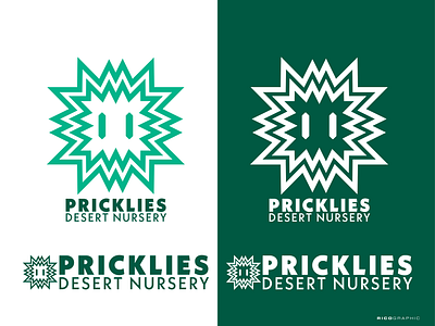 PRICKLIES DESERT NURSERY branding cactus corporate desert design icon identity illustration logo logomark mark minimal minimalist nature nursery symbol typography vector