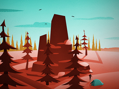 Finding Solitude camping canadian artist graphic design hiking illustration outdoors retro vintage yeg
