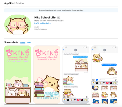 Kiko School Life 2020 Stickers by imPAW Universe App Store animated animated gif artwork bear branding bunny cartoon cartoon character cartoon illustration cat cats comic friends handmade ios app pets rabbit stickers stickers for imessage teddy bear