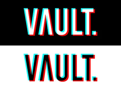 Daily Logo Challenge #28 - VAULT. clothing brand clothing logo dailylogo dailylogochallenge design glitch graphicdesign logo logodesign