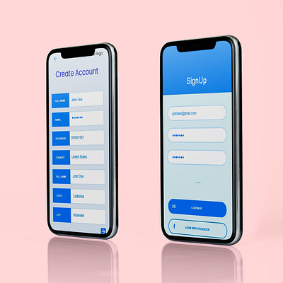 Mobile App Sign Up UI Design ui ux ui design ui designs uidesign uiux ux design web template web template design web templates