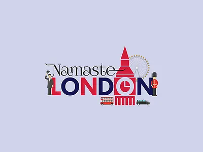 Namaste London abstract art direction branding concept graphic design illustration logo design print design typography vector