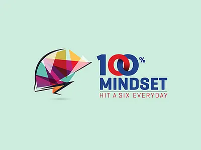 100% Mindset abstract art direction branding concept graphic design icon logo design print design typography vector