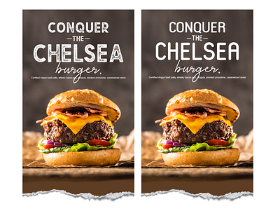 Chelsea Burger Campaign - Font Comparison branding campaign comparison concept design font graphic design menu promotion typography