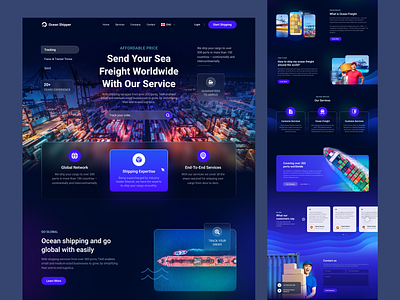 Ocean Shipper - Landing Page Exploration design industry manufacture shipping ui uidesign ux web design