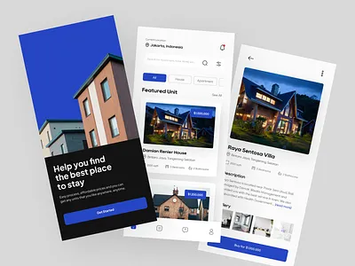 Real Estate Mobile Design agent apartment app clean house listing minimalist mobile modern layout property real estate simple ui design