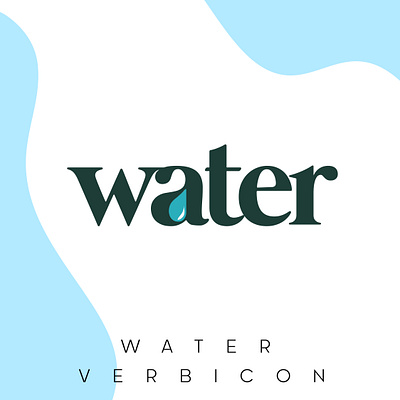 VERBICON Water advertising branding design editing icon minimal minimalist minimalist logo photoshop typography verbicon water