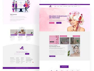 Beauty Spa website beauty logo beauty salon beauty website ui ux web