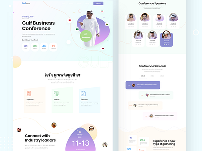 Gulf inside Conference landing page arabic conference event event app event branding event website gulf landing design landing page landing page design landingpage ui inspiration