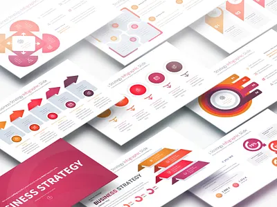 Business Strategy - PowerPoint Infographics Slides advertising analysis bright business corporative marketing optimization planning presentation professional seo service simplicity solution startup strategy success target technology