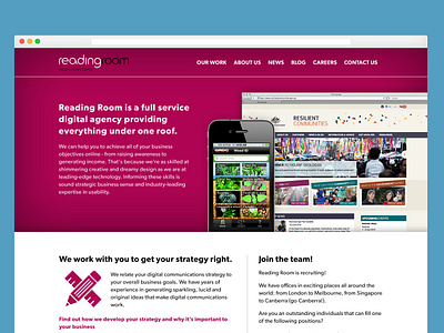 Reading Room - web concepts design graphic design typography ui web design