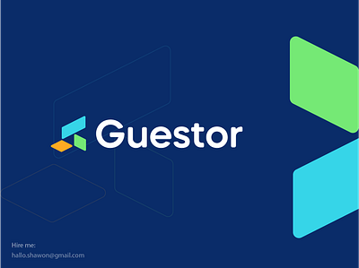 Guestor Logo Design branding crypto cryptocurrency data ecommerce logo ecosystem exchange fintech invest investment letter mark monogram logo logo design logos network payments tech technology thefalcon token