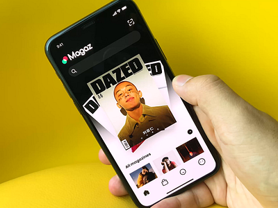 E-magazine App 📄 animation app card clean dimest magazine motion ui ux