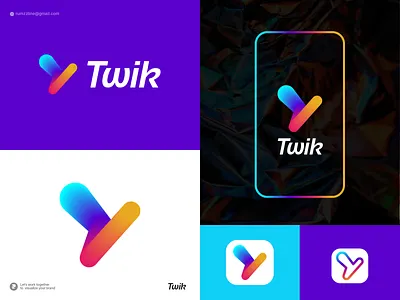 Chatting App Logo - Messenger Logo - Networking Logomark - Twik abstract logo app icon logo branding chatting app colorful connection ecommerce logo logodesign logomark messenger modern logo networking social logo t logo design tech technology