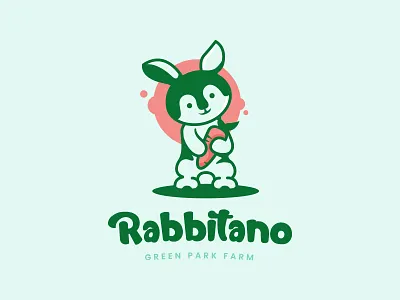 Rabbit logo animal animal logo carrot cute cute animal cute logo farm illustration pets petshop rabbit rabbit logo rabbits