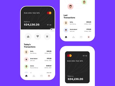 💵 Financial App app banking claw clawinteractive design finance app financial app mobile app money money management ui ux wahab wallet app wstyle