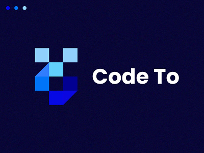 Code logo | tech | saas brand identity branding creative lettering logo design modern professiona tc tech saas technology unused