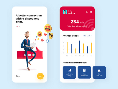 Mobile Network App 3d 3dillustration 3dimages daily ui challenge dubai figma figmadesign ios mobile app mobile app design mobile ui network networkapp product design productdesigner stats ui design uiuxdesigner user interface ux