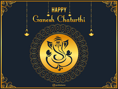 Ganesh Chaturthi branding design designer flat graphicdesign illustration illustrator minimal typography vector