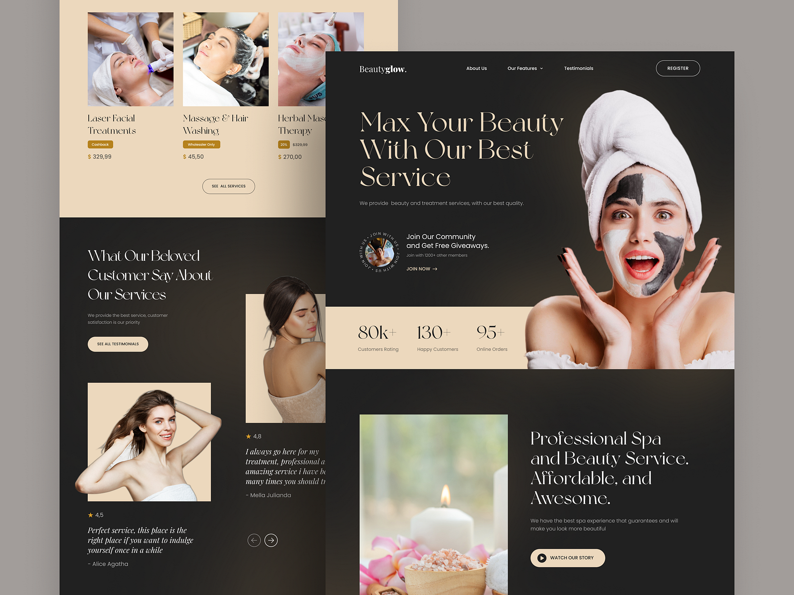 Beauty Clinic Landing Page by Andri Prasetia for SLAB Design Studio on ...