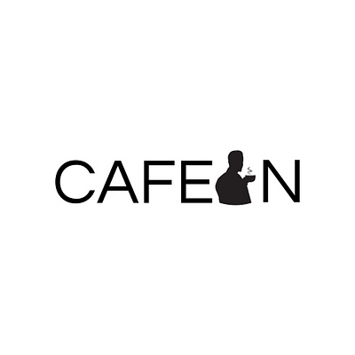 Cafeín, caffeine design illustration logo