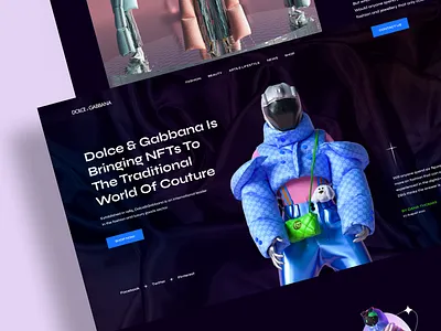 Digital Fashion NFT Website Landing binance bitcoin coin creative crypto crypto website defi landing landingpage minimal nft nft marketplace trade ui uidesign ux web