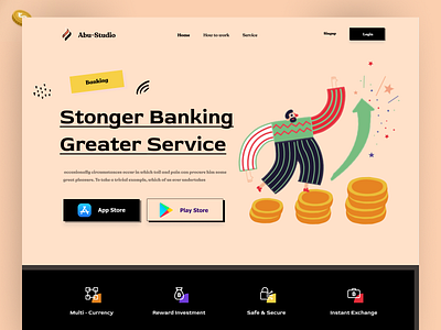 Online banking: Finance Web Design banking banking website finance finance website fintech industry fintech web design fintech website landing page online banking ui uiux ux wallet website web design web page website design