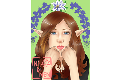 Elf girl anime girl animeart clip studio paint commission digitalart elf elves girl illustrator link nidinen semi realistic zelda