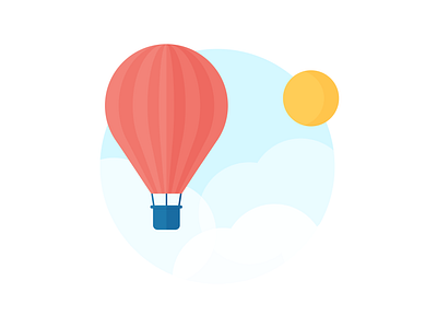 Day 239 - 366 Days of Illustration Challenge - MintSwift balloon basket clouds digital illustration flat design flat illustration flatdesign hot air balloon illustration illustrations illustrator landscape mintswift scene scene illustration scenery sun sunny day vector vector illustration