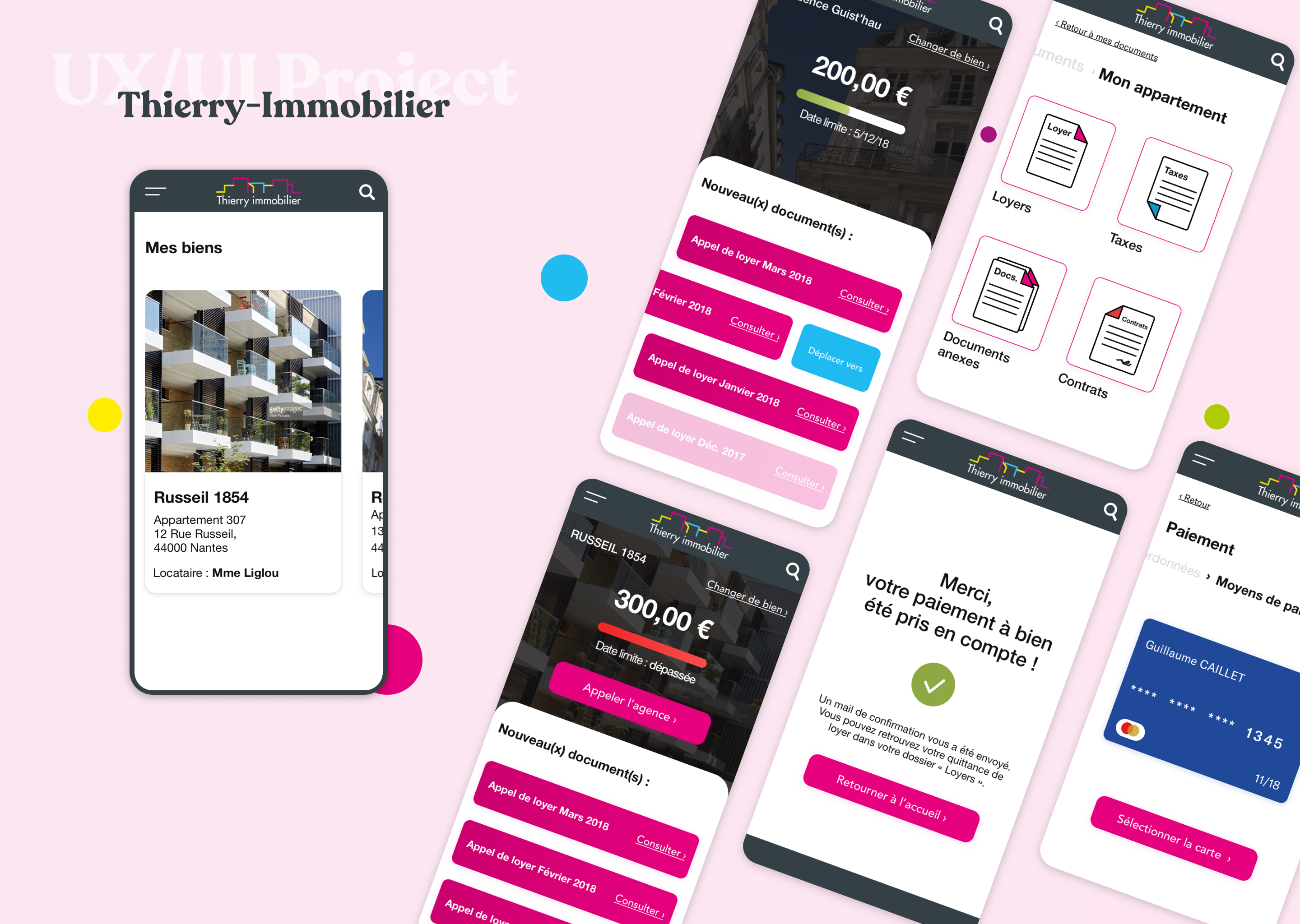 Example of Real estate redesign | Thierry immobilier mobile