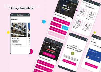 Real estate redesign | Thierry immobilier mobile cards creation design french mobile real estate realestate redesign ui uidesign ux uxdesign