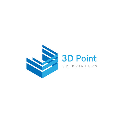 3D Point logo design 3d branding design flat icon illustration logo minimal printing vector