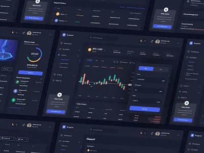 Krypron - Cryptocurrency Dashboard app branding clean component crypto dashboard design finance fintech illustration logo minimalist mobileapp modern project system ui ui kit ux web app