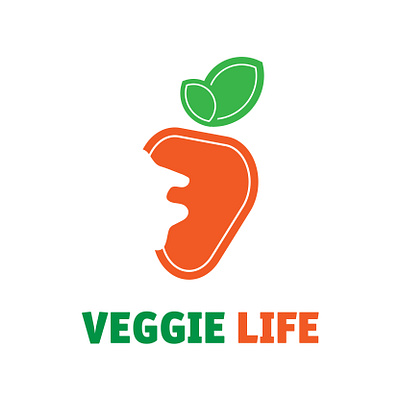 Veggie Life branding design identity illustration logo typography vector