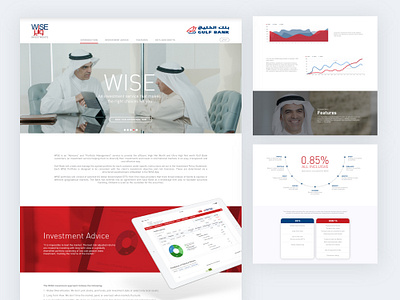 Gulf Bank Wise bank banking ui ux web website