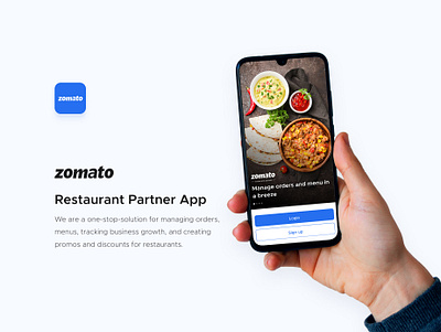 Zomato Restaurant Partner App android animation application feed food app kitchen minimal mobile orders restaurant ui ux