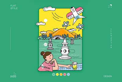 杭州行 animation design flat illustration 杭州行